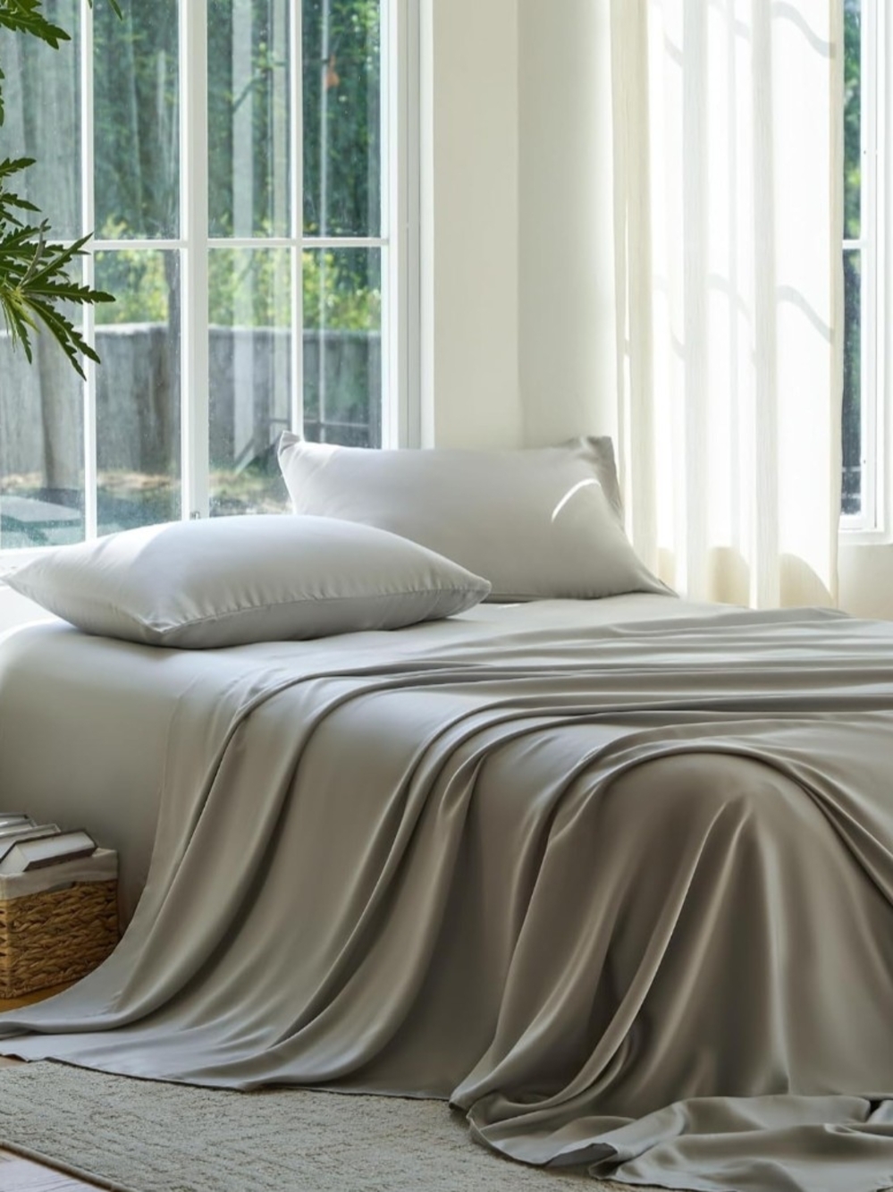 DOZ King Sheet Set, 100% Viscose derived from Bamboo, Cooling Sheets NIB